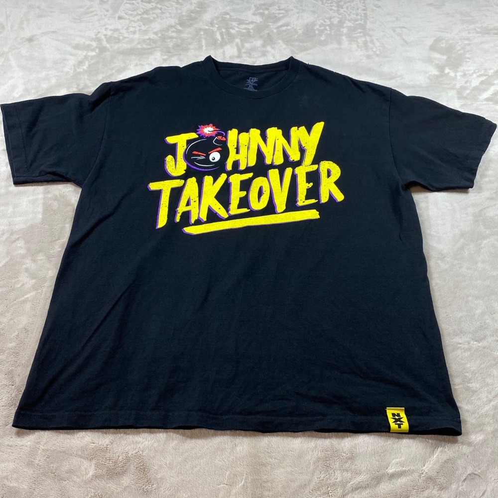 WWE NXT Johnny Gargano Johnny Takeover Shirt Mens XL Black Wrestling Graphic Tee
